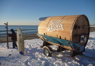La sauna trasportabile per surfisti polari