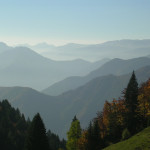 Panorama della Valle di Ledro dai camminamenti