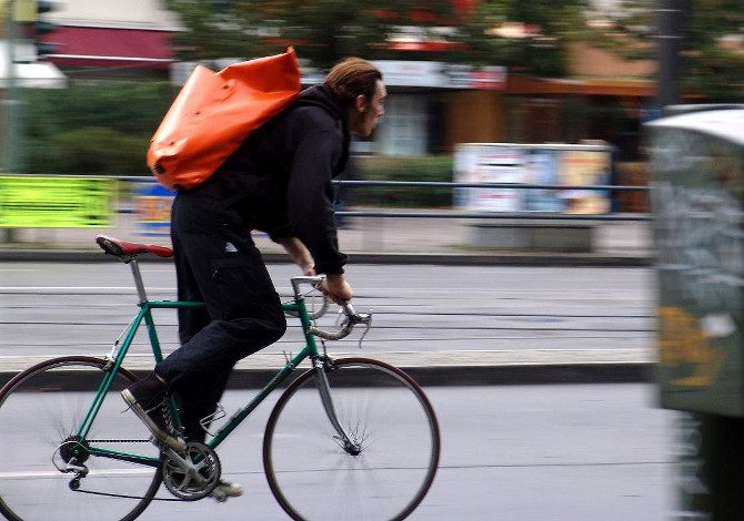 In bici in inverno in città