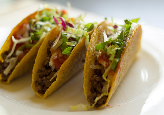 Tacos piccanti da non mangiare di notte