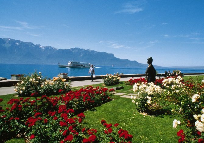 Svizzera in bici lago di Montreux