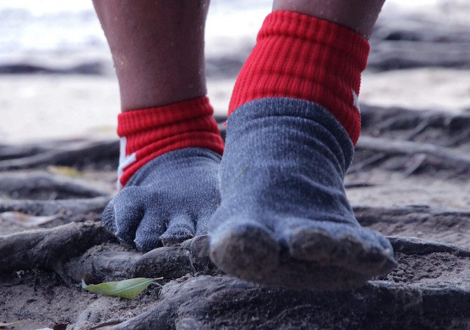 scarpe a forma di calzino