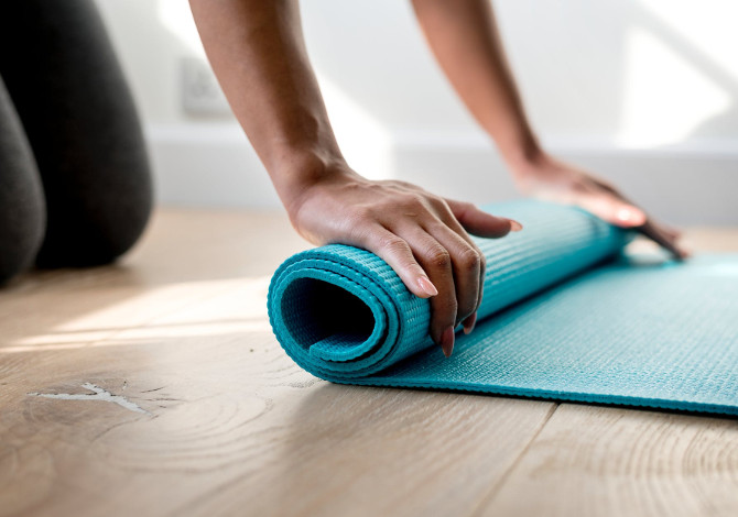 Fitness Mad Iuta Cotone Tappetino Yoga Borsa Comfort per pilates e fitness-naturale 