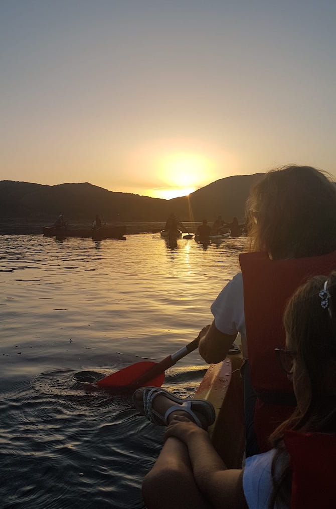 lago-matese-bambini-tramonto