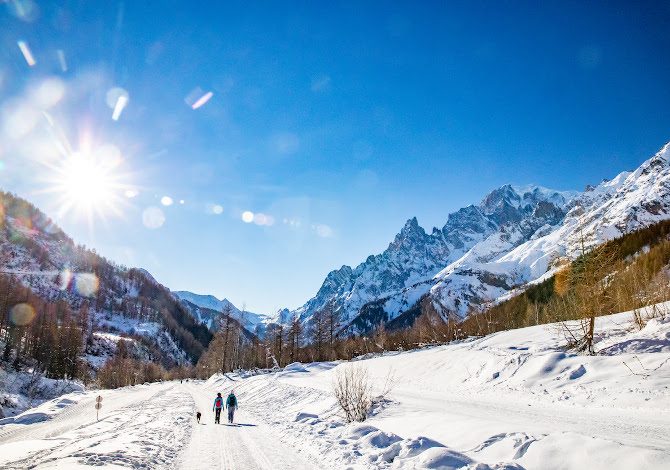 nuovi itinerari sulla neve a Courmayeur