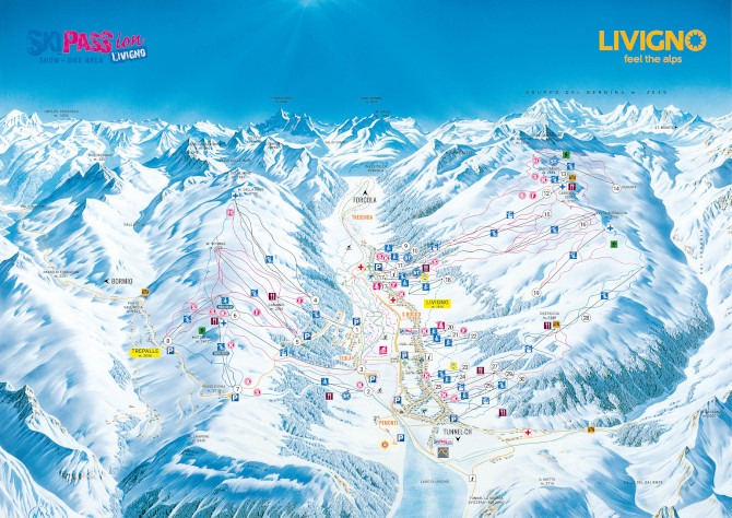 Sciare a Livigno mappa piste