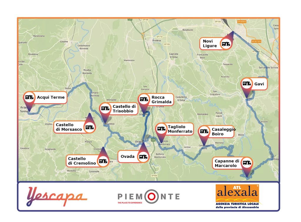 Itinerari in camper in Piemonte Alessandria