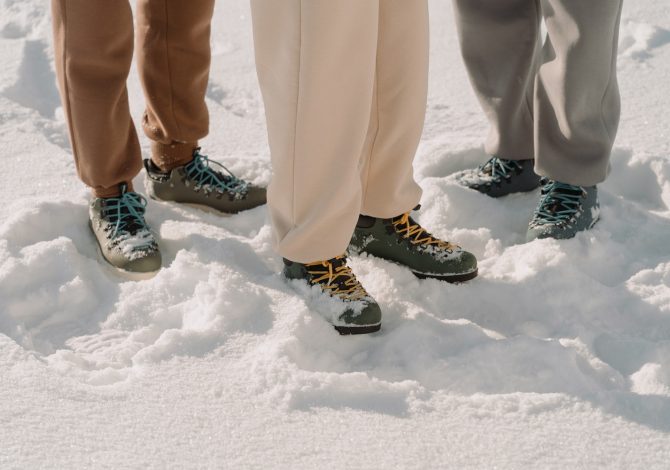 Scarponcini per camminare sulla neve