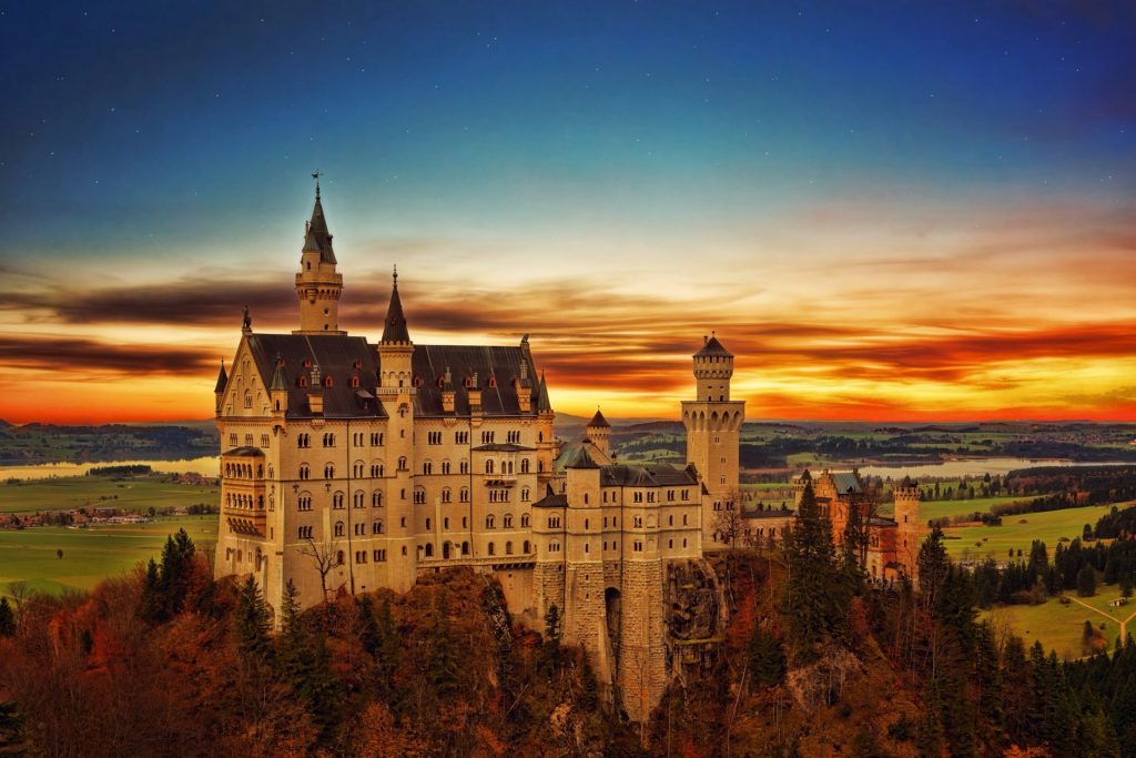 Castello di Neuschwanstein in autunno