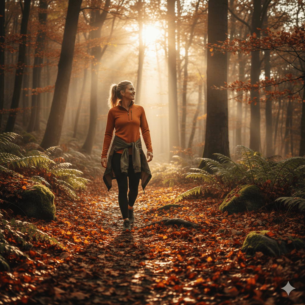 camminata in autunno benessere