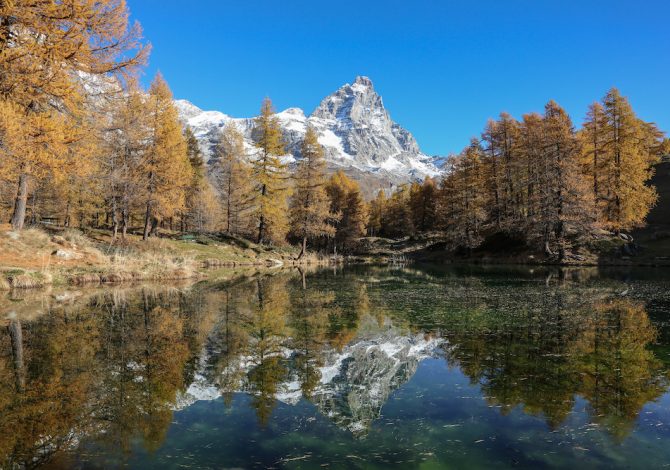 VALLE D_AOSTA-Lago Blu e Cervino autunno (foto Enrico Romanzi)-3118