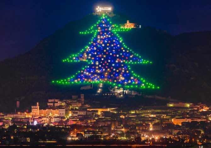 Gubbio, l'Albero di Natale