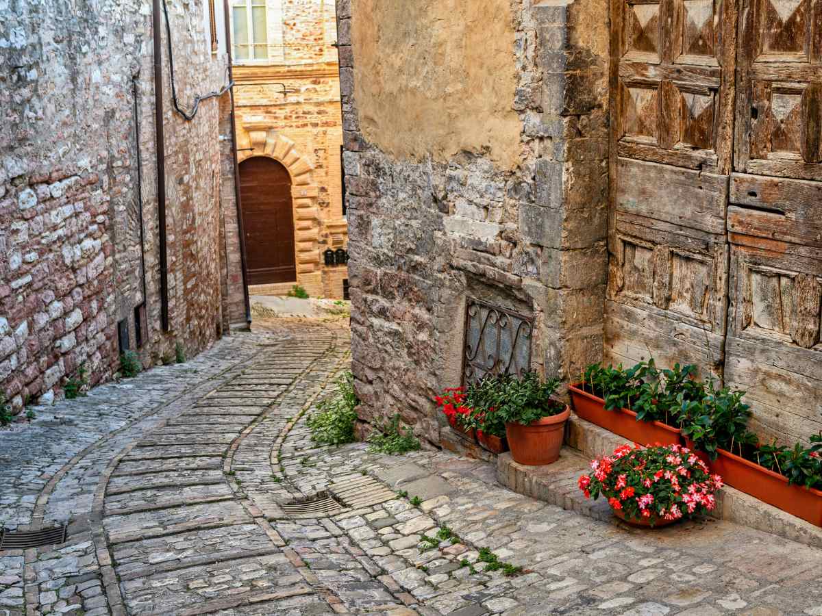 Centro storico di Spello in Umbria