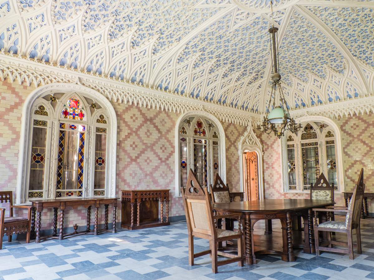 Una sala del Castello del Roccolo a Busa