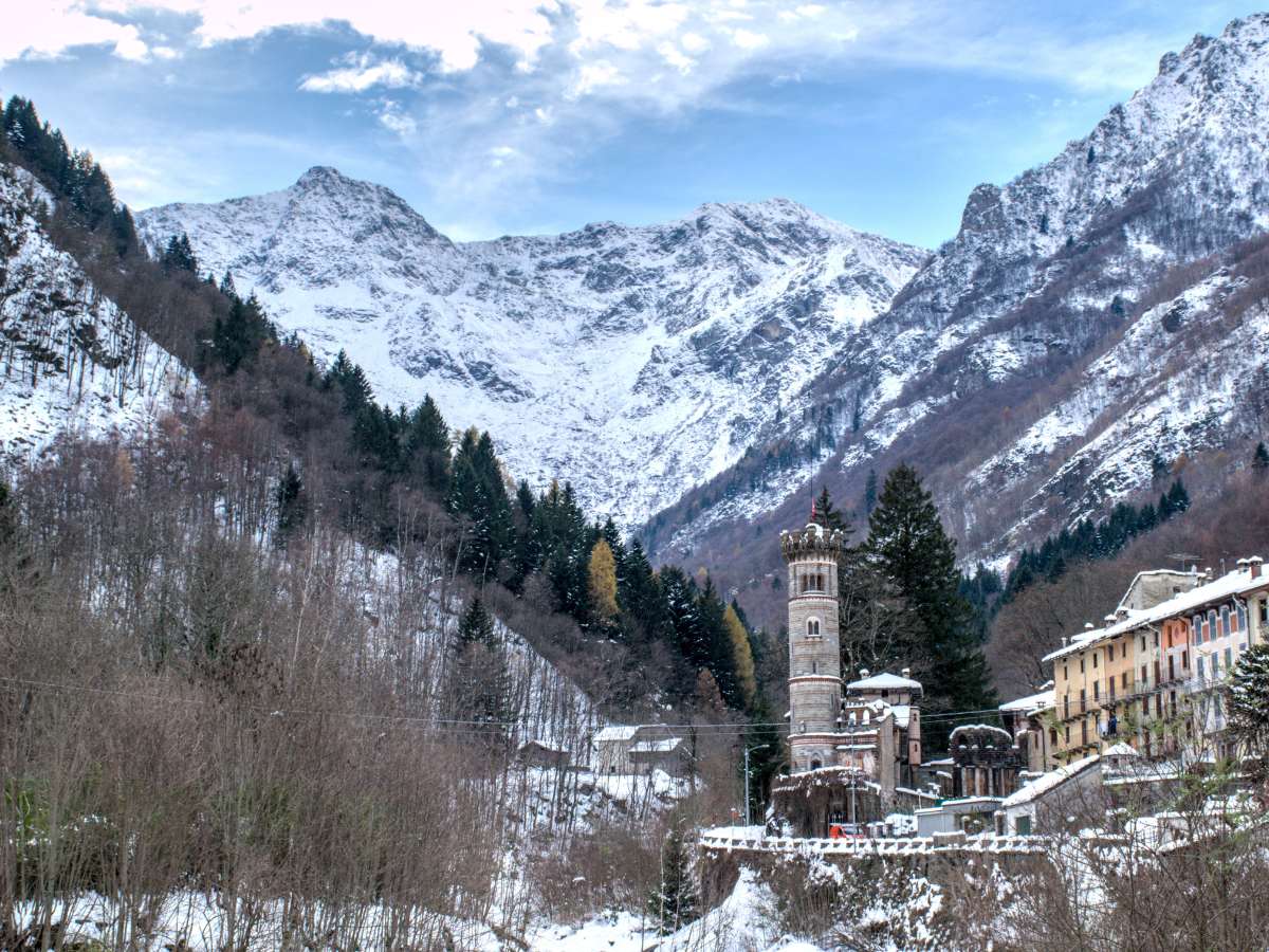 Rosazza in inverno, Piemonte